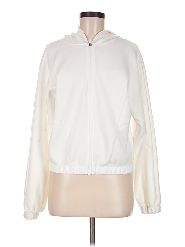 Pre-owned Sincerely Jules Zip Up Hoodie In White