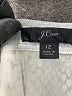 J.Crew 100% Polyester Paisley Silver Green Casual Skirt Size 12 - photo 4
