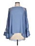 Jennifer Lopez 100% Polyester Blue Long Sleeve Blouse Size L - photo 1