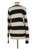 John Galt 100% Cotton Stripes Ivory Turtleneck Sweater One size - photo 2