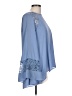 Jennifer Lopez 100% Polyester Blue Long Sleeve Blouse Size L - photo 4