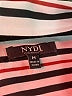 NYDJ 100% Polyester Stripes Silver 3/4 Sleeve Blouse Size M - photo 7