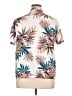 Unbranded 100% Polyester Tropical White Short Sleeve Blouse Size XL - photo 2