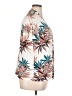 Unbranded 100% Polyester Tropical White Short Sleeve Blouse Size XL - photo 4