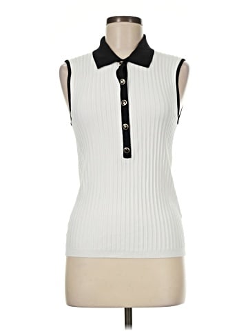 Karl Lagerfeld Paris Sleeveless Button-Down Shirt (view 1)