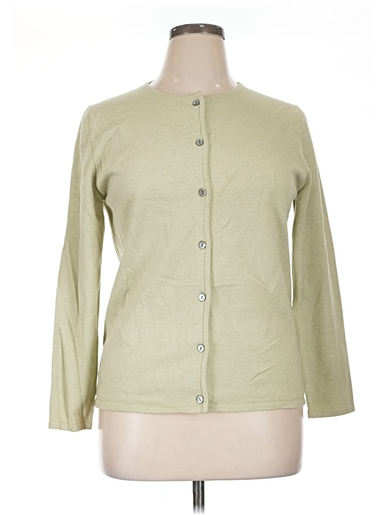 Pre-owned Doncaster Collection Cardigan Sweater In Green