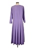Appleseeds Solid Purple Casual Dress Size L - photo 2