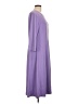 Appleseeds Solid Purple Casual Dress Size L - photo 4
