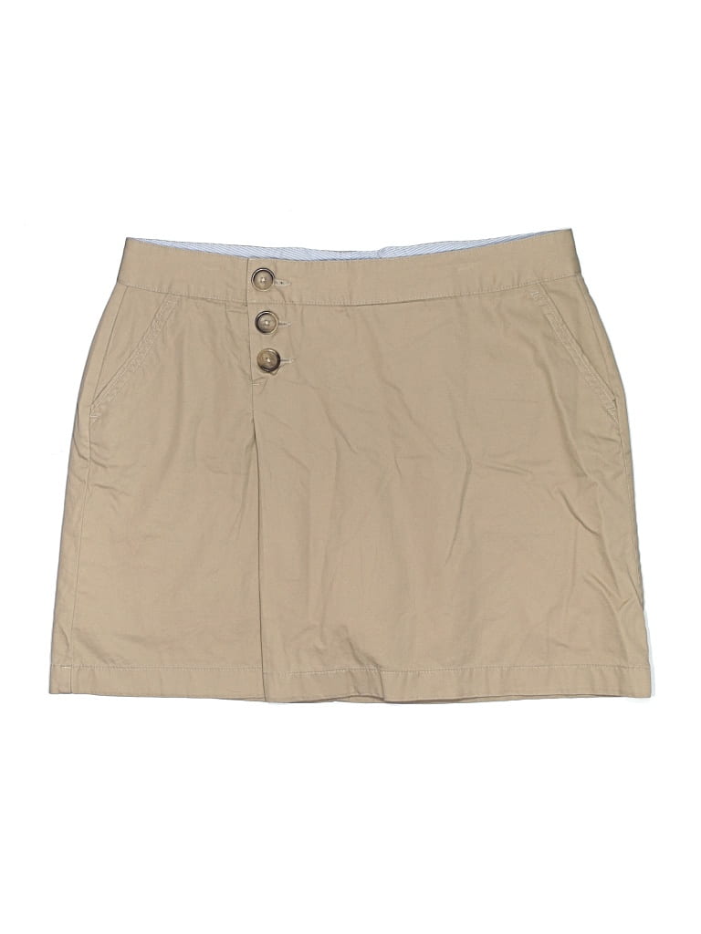 Pre-owned Lands' End Casual Skirt In Tan