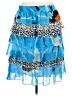 WD.NY 100% Polyester Animal Print Blue Casual Skirt Size 8 - photo 2