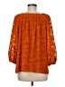 LC Lauren Conrad 100% Polyester Orange 3/4 Sleeve Blouse Size M - photo 2