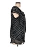 Roz & Ali 100% Polyester Black Short Sleeve Top Size L - photo 4