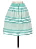 Alya 100% Polyester Stripes Teal Casual Skirt Size S - photo 2