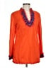 Tory Burch 100% Cotton Orange Long Sleeve Blouse Size 10 - photo 1