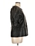 Aqua 100% Polyurethane Black 3/4 Sleeve Top Size L - photo 4