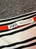 Zara 100% Cotton Stripes White Short Sleeve Top Size M - photo 7