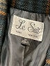 Le Suit 100% Viscose Plaid Blue Blazer Size 14 - photo 6