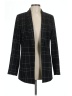White House Black Market Plaid Black Blazer Size 10 - photo 1