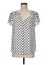 41Hawthorn 100% Polyester Polka Dots White Short Sleeve Blouse Size M - photo 1
