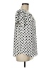 41Hawthorn 100% Polyester Polka Dots White Short Sleeve Blouse Size M - photo 4