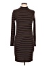Topshop Stripes Brown Casual Dress Size 10 - photo 1