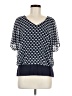 CAbi 100% Polyester Blue Short Sleeve Blouse Size M - photo 1