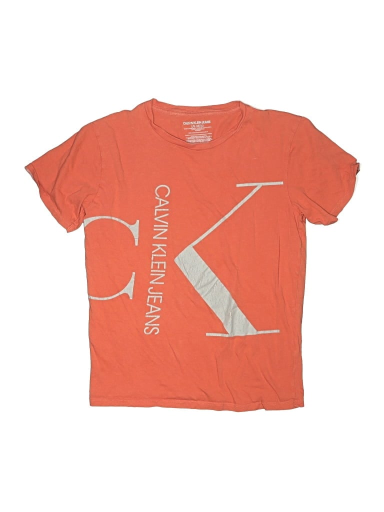 Pre-owned Calvin Klein Jeans Est.1978 Kids' Calvin Klein Jeans Short Sleeve T-shirt In Orange