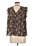 Ann Taylor LOFT 100% Polyester Black Sleeveless Blouse Size Lg Petite - photo 2
