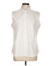 Assorted Brands Ivory Sleeveless Button-Down Shirt Size L - photo 1