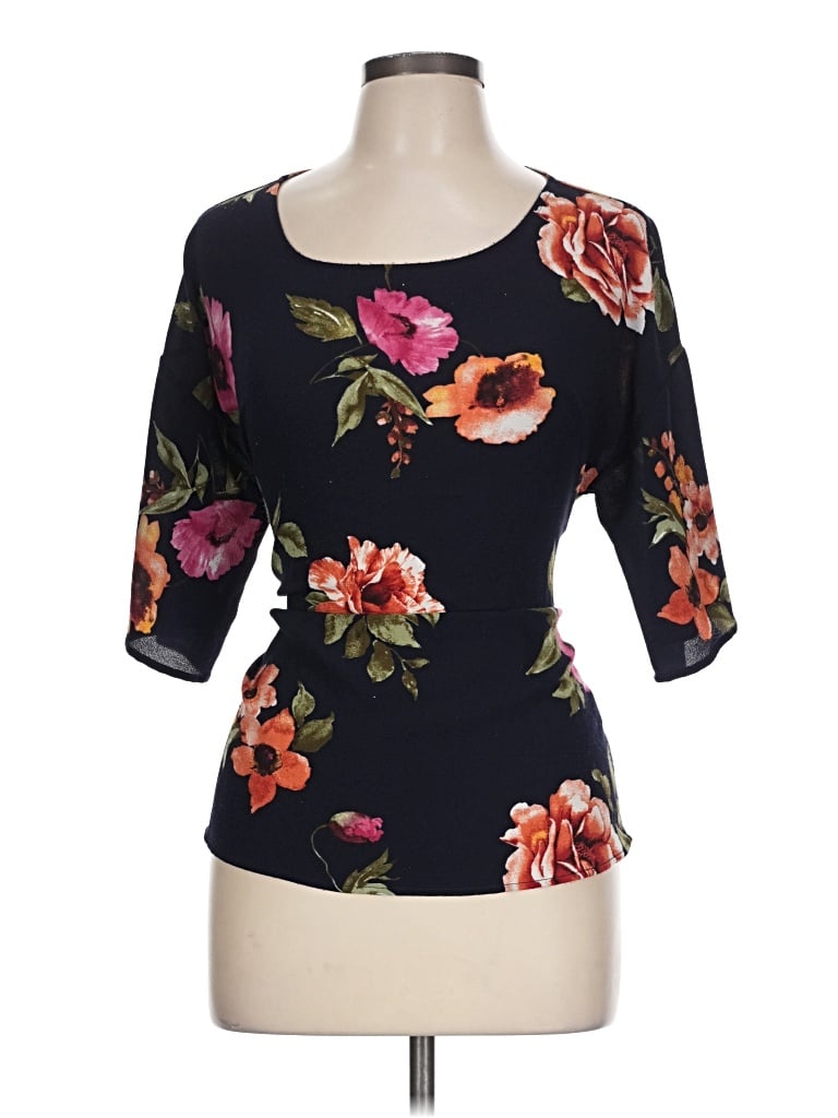 Pre-owned West Kei 3/4 Sleeve Blouse In Black