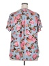 Torrid 100% Polyester Floral Blue Short Sleeve Blouse Size 2X Plus (2) - photo 2