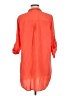 Khakis & Co 100% Rayon Orange 3/4 Sleeve Button-Down Shirt Size M - photo 2