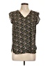 Ann Taylor LOFT 100% Polyester Black Sleeveless Blouse Size Lg Petite - photo 1