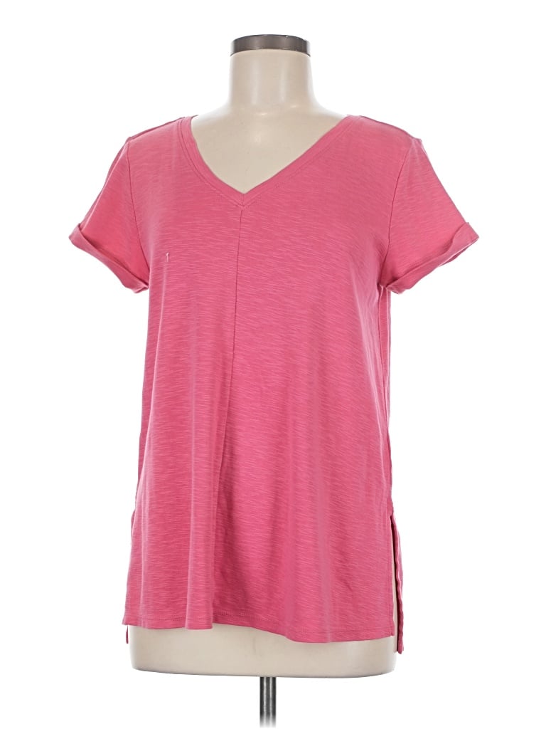 Pre-owned Jjill Short Sleeve T-shirt In Pink