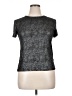 River Island 100% Viscose Metallic Gray Short Sleeve Top Size 14 - photo 1