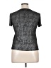 River Island 100% Viscose Metallic Gray Short Sleeve Top Size 14 - photo 2