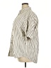 Dockers 100% Cotton Stripes Ivory 3/4 Sleeve Button-Down Shirt Size XXL - photo 5