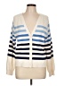 Talbots Stripes Ivory Cardigan Size L - photo 1