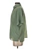 Max Studio Houndstooth Green Short Sleeve Button-Down Shirt Size S - photo 5
