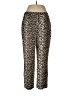 Topshop 100% Polyester Animal Print Gold Casual Pants Size 10 - photo 1