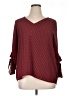 Halogen 100% Polyester Burgundy 3/4 Sleeve Blouse Size XL - photo 1