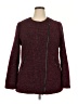 Just Fab 100% Polyester Tweed Burgundy Coat Size XXL - photo 1