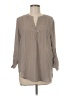 Premise Studio 100% Polyester Houndstooth Gray Long Sleeve Blouse Size M - photo 1