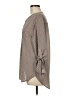 Premise Studio 100% Polyester Houndstooth Gray Long Sleeve Blouse Size M - photo 5