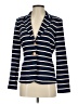 J. McLaughlin 100% Cotton Stripes Blue Blazer Size S - photo 1
