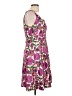 Boston Proper 100% Polyester Floral Purple Cocktail Dress Size 10 - photo 4