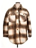 Terra & Sky Plaid Brown Coat Size 0X - photo 1