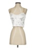 Unbranded 100% Polyester Silver White Sleeveless Top Size S - photo 1