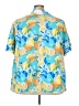Shein Curve 100% Polyester Tropical Blue Short Sleeve Blouse Size 3X - photo 2