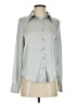 Shein 100% Polyester Metallic Silver Long Sleeve Blouse Size 4 - photo 1